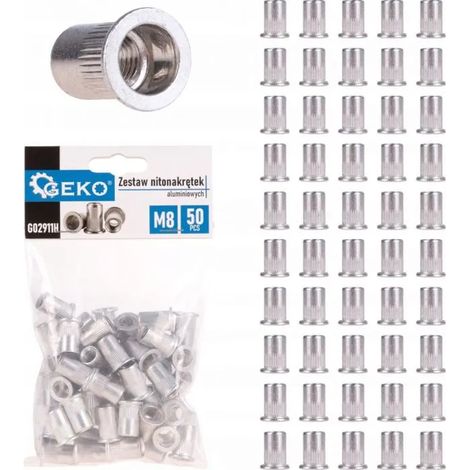 Set di dadi a rivetto in alluminio M8 50 pezzi (60) (1/3)