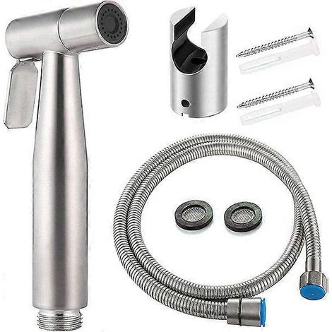 Kit WC bidet avec douchette, douchette bidet, pommeau de douche WC avec flexible (1/2)