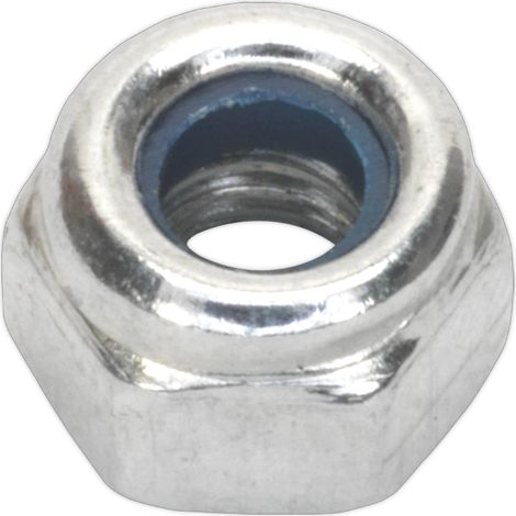 Sealey NLN4 Zinc Plated Nylon Locknut M4, DIN 982 - Pack of 100