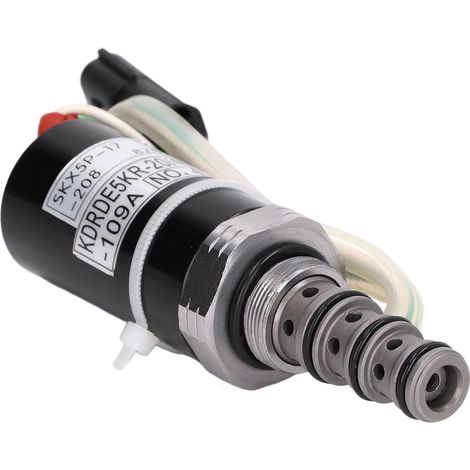 Électrovanne rotative Kobelco SK200-6E SK200-3, vanne de commande de pompe hydraulique en acier inoxydable (1/5)