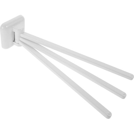 Barre porte-serviettes générique à trois bras pivotants, fixation mura (1/5)