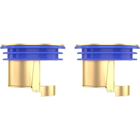 Juego de 2 tapones antirretorno para desagües de suelo de ducha - Tapón antiolor para sifones de cocina y baño (cobre) (1/5)