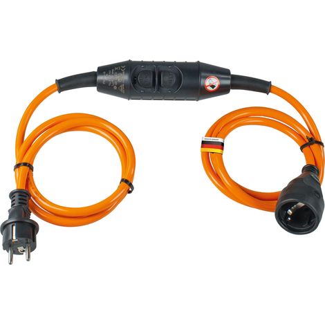PRCD-S Verlängerungsleitung 2x1,5m 230V H07BQ-F 3G2,5 IP44