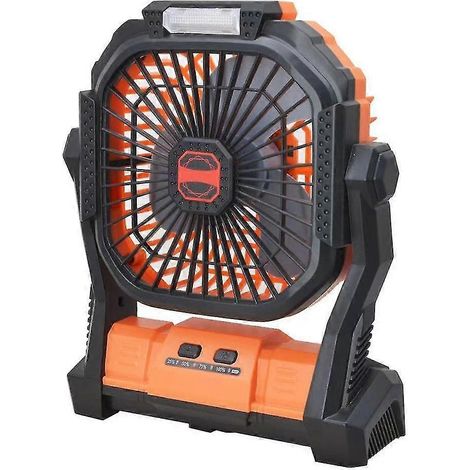 Ventilateur de tente de camping portable d'extérieur avec lumière LED, lanterne rotative rechargeable 7800 mAh (1/5)
