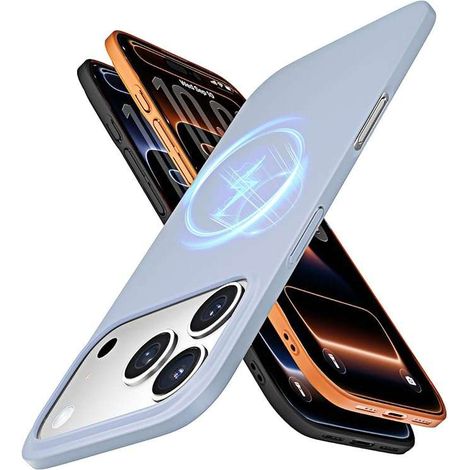 Coque arrière pour iPhone 17 Pro Max avec MagSafe, bleu mat (1/2)