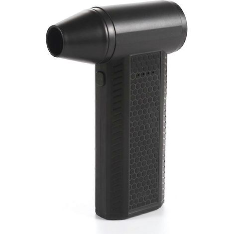 Mini-Tragbarer Turboventilator, Handgebläse, 4 einstellbare Leistungsstufen, ideal zum Reinigen von Tastaturen und Autos, Haartrockner, schwarz. (1/5)