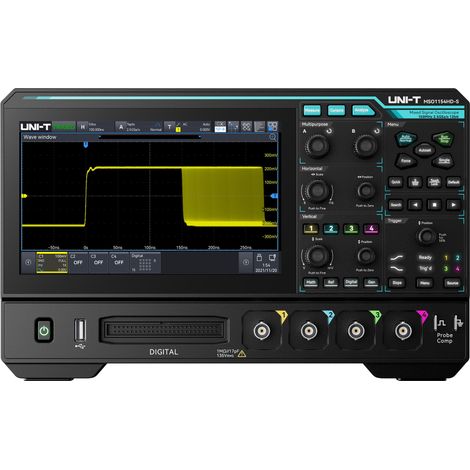 Oscilloscope UNI-T MSO1154HD-S, AWG, 4+16 canaux, 2,5 GS/s, 150 MHz (1/3)