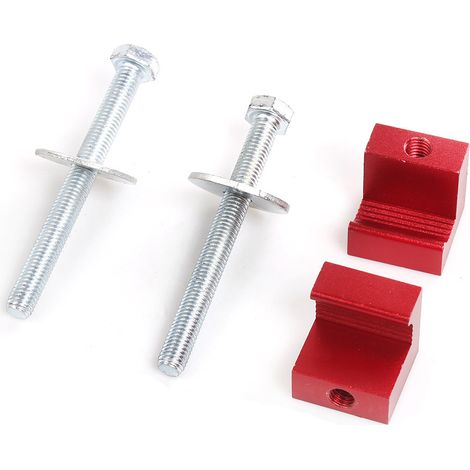 Car modification parts, aluminum alloy J-hooks, cross-locking devices, pickup truck toolbox holders, 4-pack (2-pack), red (2-pack) (1/4)
