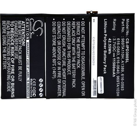 NX - Batterie tablette 3.7V 11500mAh - 616-0586616-0593616-0604969TA103H969T