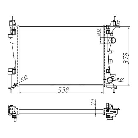 Radiateur, refroidissement du moteur NRF 55341A OPEL 1300279 1300340 13399871