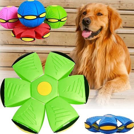 Jouet pour animaux, jouet pour chien, balle soucoupe volante, balle volante LED, balle jouet pour chien (verte) (1/5)
