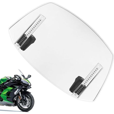 Motorcycle Wicshield Spoiler De L'extension En Pare-brise De Spoiler Cupolino 30 Cm Anti-courown Anti -vent Transfacteurs Extension Gris Gris Transparent 30x19cm Pour Les Motos, Scooters, VTT, V (1/5)