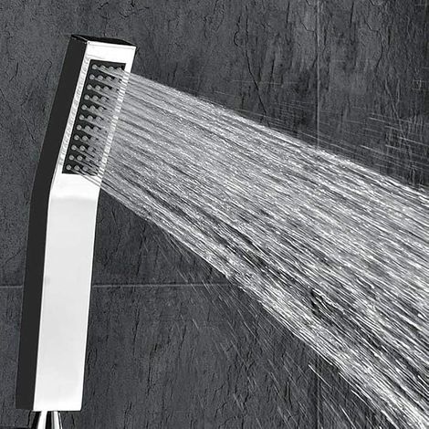Pommeau de douche en laiton, haute pression, style L, finition chromée (1/5)