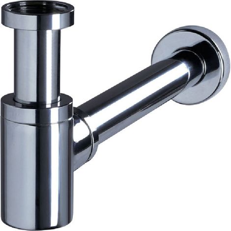 Siphon lavabo design Ø32 Mini Linéis en laiton, Wirquin 30723103, chromé