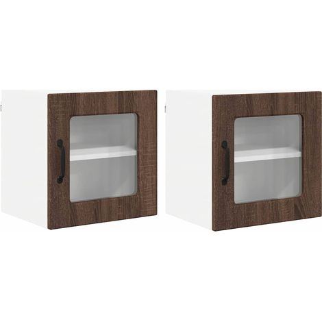 Meuble mural de cuisine,Armoire de cuisine 2 pcs Chêne brun 40 x 31 x 40 cm CFW89500 (1/5)