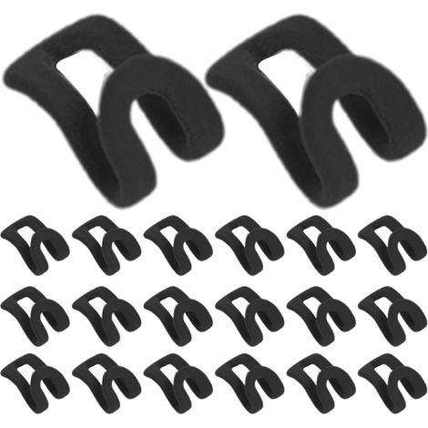 CCYKXA 20 Pieces Space-Saving Flocked Hanger Hooks, Hanger Connecting Hooks, Tie Holder Connectors, Wardrobe Organizer (1/5)