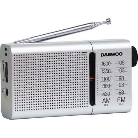 Radio portable daewoo dw1037/ silver