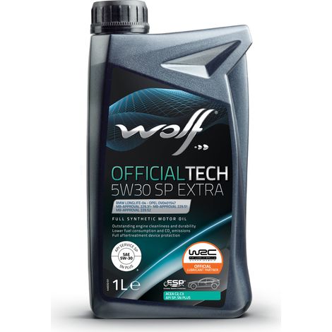 Wolf – Huile moteur multigrade 5W30 C2/C3/SP – 1 litre 1049358 – Technologie Mid SAPS pour moteurs modernes – Économies de carburant optimisées