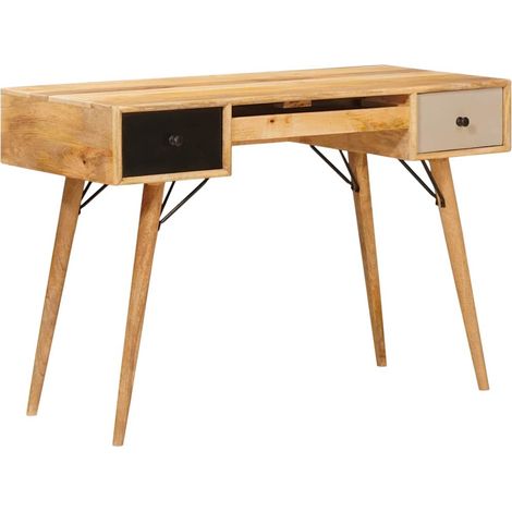 Schreibtisch Braun 110 x 55 x 76 cm Massivholz Mango vidaXL