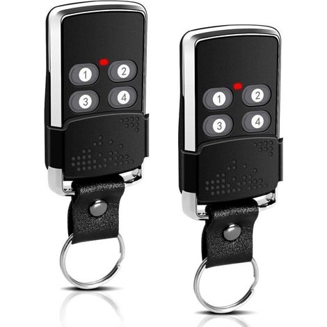 Lot de 2 télécommandes 433 MHz pour porte de garage, porte de garage Hansender, 2 télécommandes de rechange compatibles avec eL11Q, eL12Q, eL13Q, eL17Q eLN, eLC RT1, eLB7Q, eLB7Qk, eLB7Qk2, eL4T,
