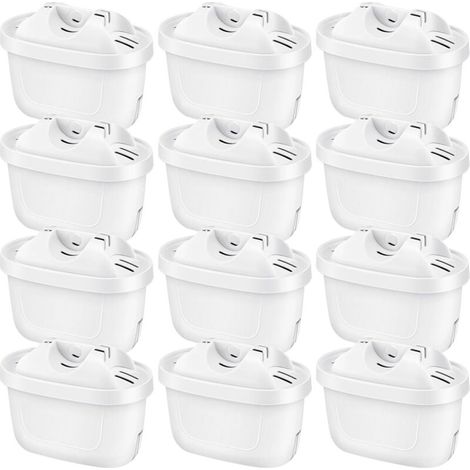 Pack of 12 water filters for Brita filter cartridges - Compatible with Brita Maxtra+ water tanks - Style, Mavea Elemaris XL (1/4)