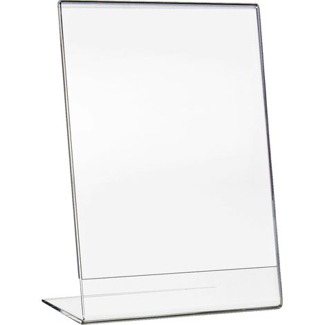 HMF 46934 Tischaufsteller L-Ständer Din A4 Acryl, Menükartenhalter, Hochformat 21,5 x 28,5 x 9,5 cm (1/4)