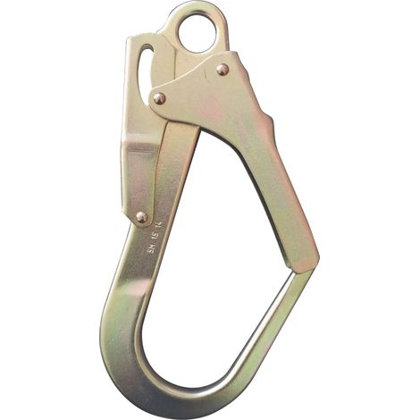 Levac – Mousqueton à double sécurité 55 mm en acier zingué – Résistance 23 kN – Système de verrouillage automatique – 3805C (1/2)