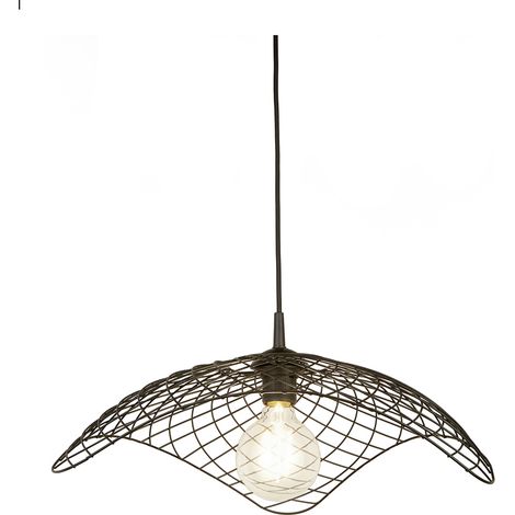 Sospensione Industrial-Nordico Parachute Acciaio Nero 1 Luce E27 (1/4)