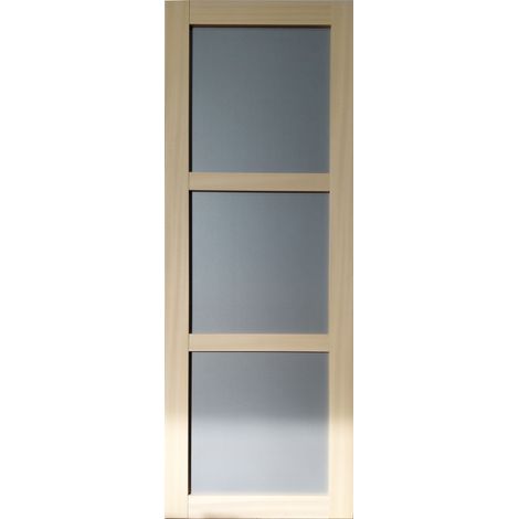 Porta scorrevole Ayous 3 pannelli grigio chiaro H204 x L73 cm Gd Menuiserie
