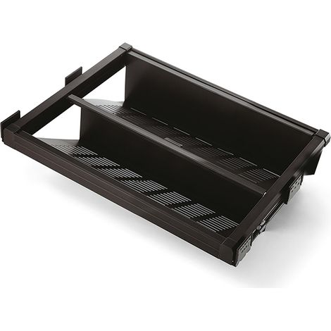 Emuca Cajón zapatero extraíble Moka, 564 - 594, Acero, Pintado moka