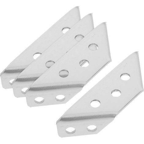 dreieckige Eckverbinder aus Edelstahl für Möbel 4er Pack (1/5)