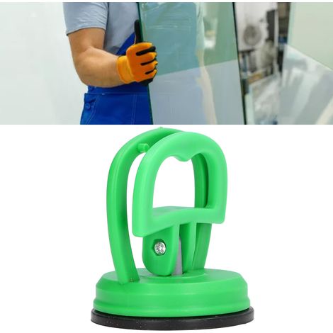 Mini ventouse de réparation de bosses, ventouse à verre haute résistance à une seule griffe, ventouse pour le déplacement de carrelage, verte. (1/5)
