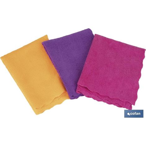 Packung mit 3 Mikrofasertüchern Modell Perky40x30cm