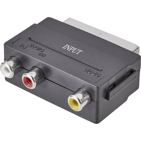 Adaptateur RCA/Péritel - GÉNÉRIQUE - Noir - Convertit RCA vers Péritel - Audio/vidéo - Connecteur mâle (1/5)