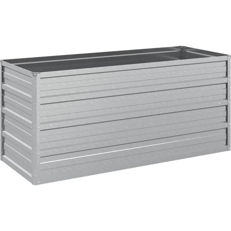 INLIFE Lit surélevé de jardin 100x40x45 cm Acier galvanisé Argenté (1/5)