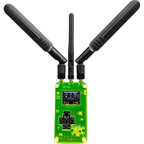 NRF BOX V2.0, boîtier tout-en-un open source pour réseaux BLE et 2,4 GHz, cœur ESP32, interface utilisateur OLED nette, triple module NRF24L01 (1/5)
