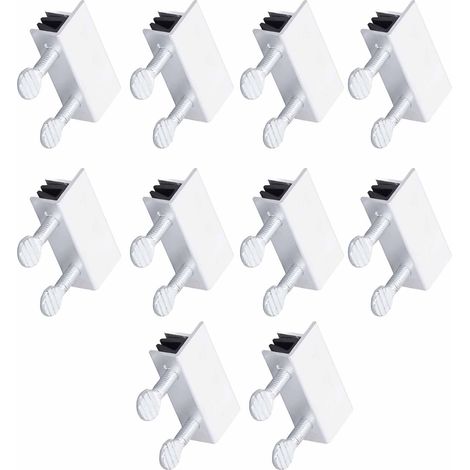 10 bloqueurs de fenêtre coulissante en alliage d'aluminium, butées réglables anti-vieillissement pour sécurité maison, lot de 10 (1/5)