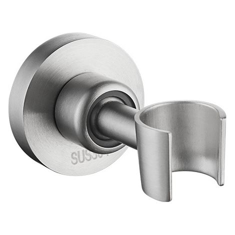 1PC Silver Shower Head Holder 304 Stainless Steel Shower Head Holder 360° Adjustable Universal Handheld Shower Bracket with Mounting Screws (1/2)