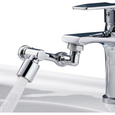 1080° Swivel Faucet Extension, Brass Water Faucet Aerator Extension, Swivel Robotic Arm, Bathroom Faucet Extension, Rotating Kitchen Extension Filter with 2 (1/5)