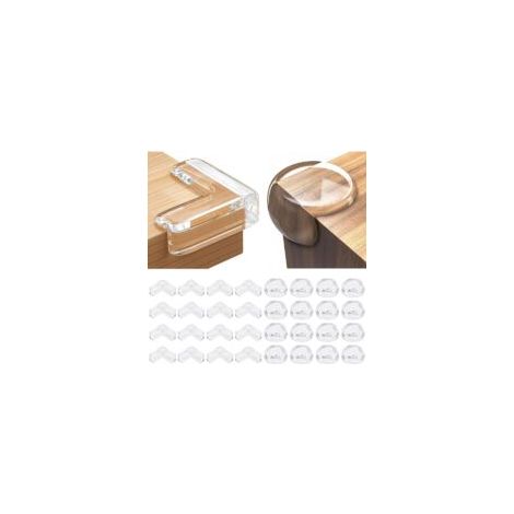 32PCS Protege Coin de Table, Protecteur Transparent des Coins pour Securite Bebe Maison, Protection Angle Bebe pour Tables et Coins de Meubles, Transparent (1/5)