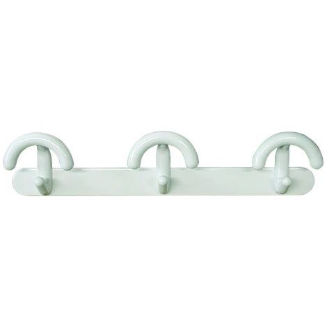 8PZ APPENDIABITO CON 1/2 POMOLO 3 posti (cm. 46,5x11,5 h) Bianco