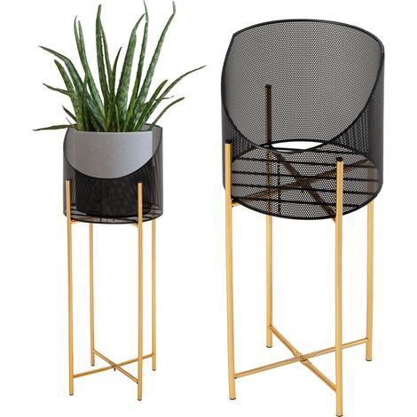 BLUMENSTÄNDER METALL GOLD/BLACK TSHP20208