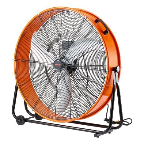 Ventilador de Tambor Industrial de Alta Velocidad, Uso Comercial de Alta Resistencia, 3 Velocidades, 13000 CFM, con Inclinación Ajustable de 360° para Almacén, Taller, 880 x 340 x 940 mm, 220 W (1/5)