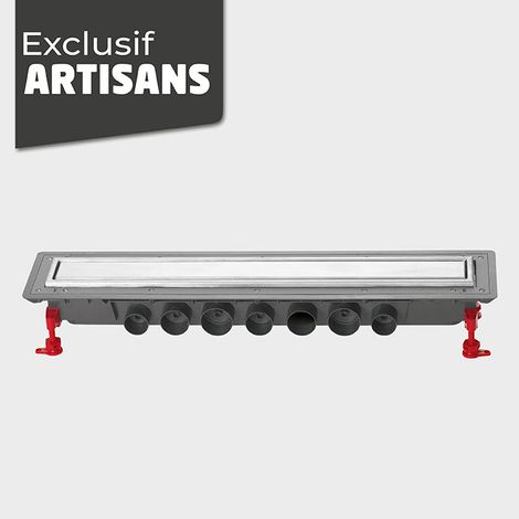 Wirquin – Caniveau de douche à l'italienne 80 cm – Grille réversible inox – Débit ultra rapide – Installation facile et étanchéité parfaite (1/10)