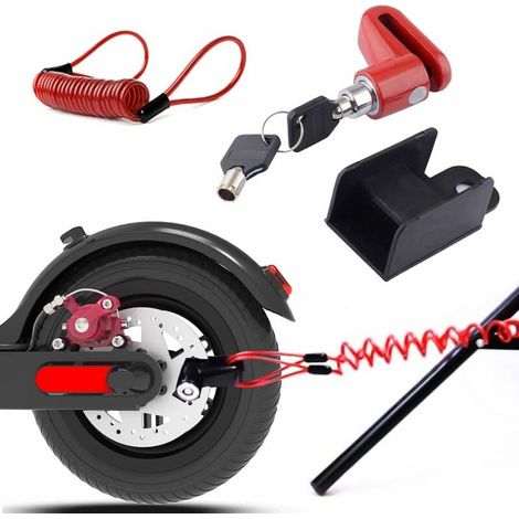 Disc Brake Lock Electric Scooter Lock Accessory Anti-Theft Steel Wire Lock Wheel Lock M367 with Reminder Rope (1/5)