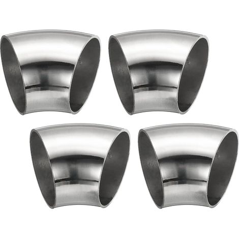 4pcs Coude À 45 Degrés Avec Mandrin, 40mm OD Acier Coude D'échappement Raccord De Tuyauterie D'échappement Acier Inoxydable 304 Pour Tuyau D'échappement Main Courante HVAC (1/5)