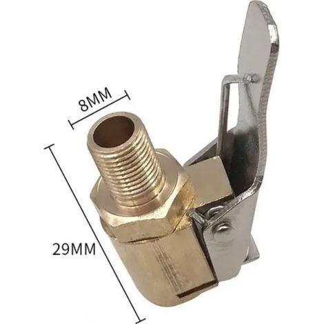 Collier de serrage pour valve de pneu de voiture, connecteur pour pompe gonflable portable, raccord pour tuyau de compresseur d'air, adaptateur de réparation de valve.-AquaForge
