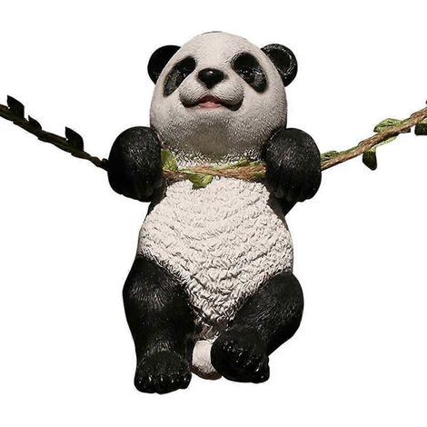 1 figurine de panda Décoration de pot de fleurs, résine imperméable, pour jardin, bonsaï et maison de poupée (1/5)