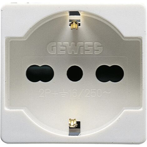 TOMA ITALIANA/ALEMANA 'SYSTEM' 10/16A 250V 2P+T - Blanco