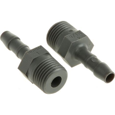 RS PRO Mâle Droit 1/8pouce, R 1/8" mâle, en Polyamide ( Prix pour Paquet de 5 )